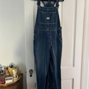 Denim Overalls with Pocket Detail